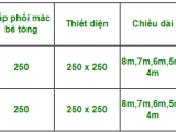 Báo Giá Ép Cọc Bê Tông 250x250