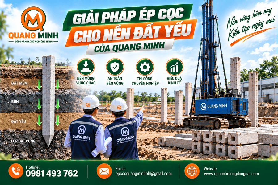 Giải Pháp Ép Cọc Cho Nền Đất Yếu Của Quang Minh