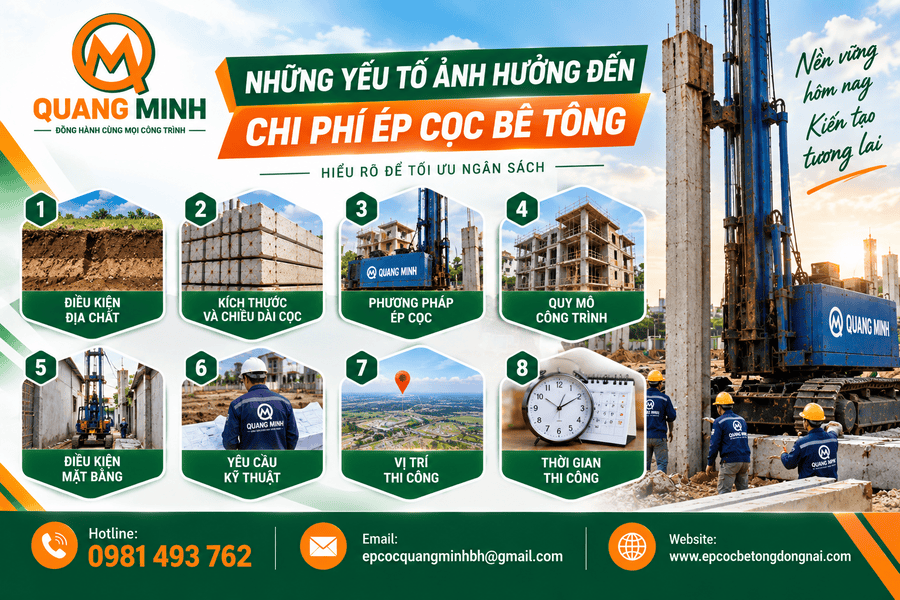 Những Yếu Tố Ảnh Hưởng Đến Chi Phí ép cọc