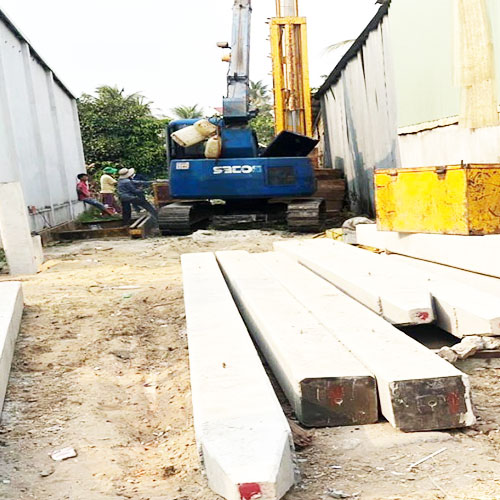 Ép cọc bê tông cho nhà ở dân dụng