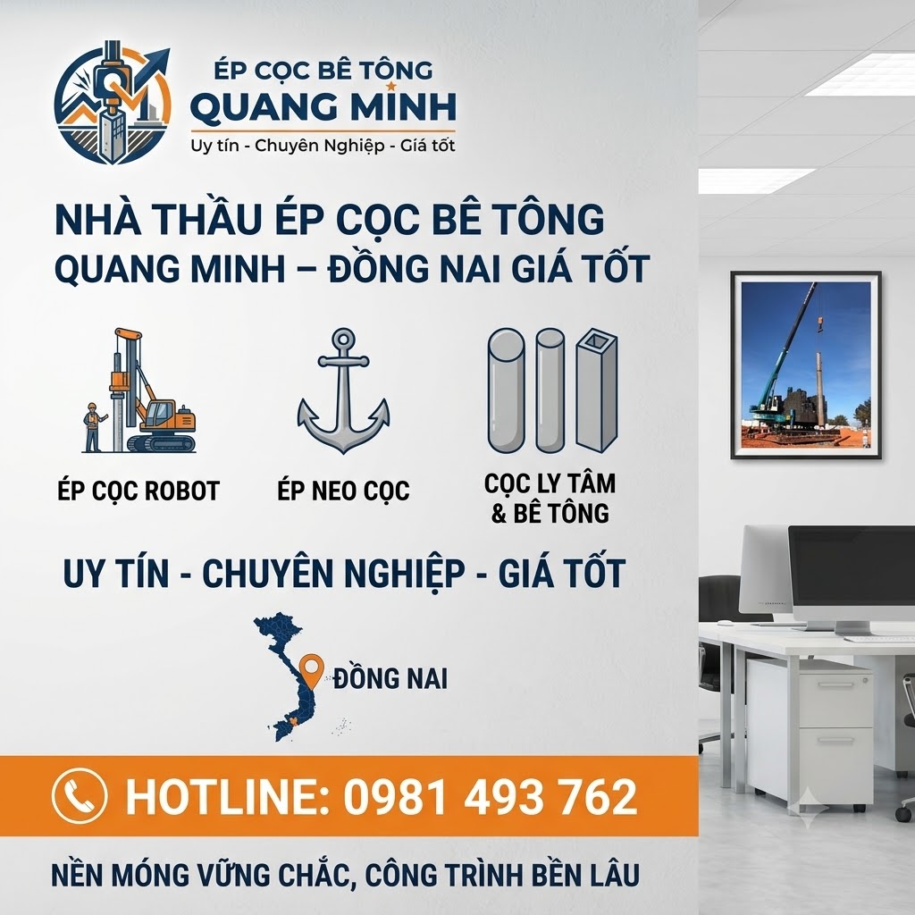 Nhà Thầu Ép Cọc Bê Tông Đồng Nai Giá Tốt 