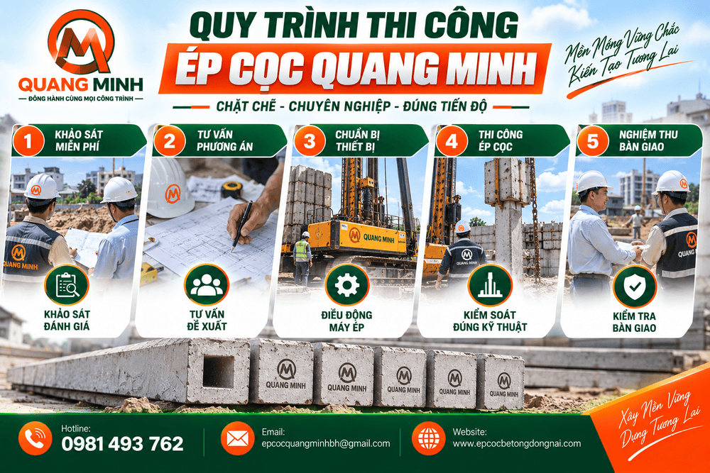 Quy Trình Thi Công Ép Cọc Quang Minh 