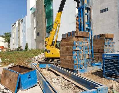 Thi công ép cọc bê tông tại Xuân Lộc Đồng Nai